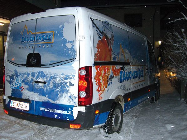 Bergbahnen Zauchensee Autobeschriftung SLSV Vollfolierung