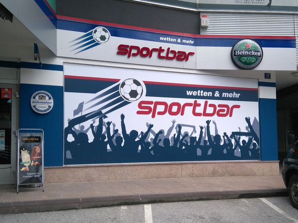 Sportbar St  Johann - Schaufensterplane