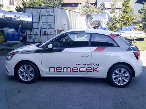 Autohaus Nemecek Radstadt - Audi A1 mit Digitaldruck auf Autohochleistungsfolie beschriftet