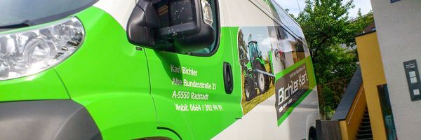 Bichler Karl Landtechnik Radstadt - Autobeschirftung mit Digitaldruck auf Autohochleistungsfolie Bichler Karl Landtechnik Radstadt - Autobeschirftung mit Digitaldruck auf Autohochleistungsfolie