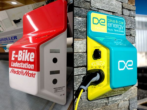 Bike & Car Energy Altenmarkt - Elektroauto-Tankstellen komplett foliert  mit Digitaldruck auf Hochleistungsfolie und Schutzlaminat