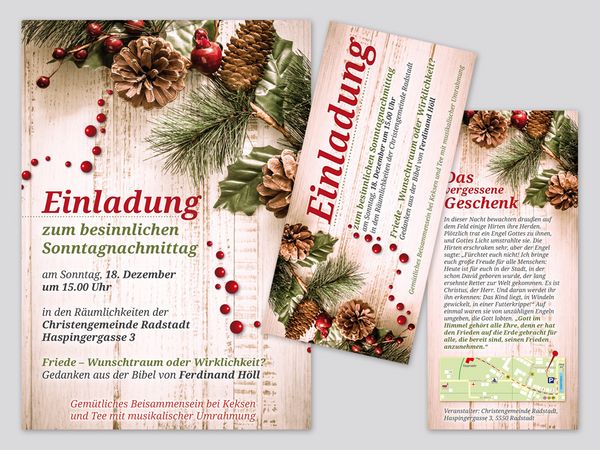 Christengemeinde Radstadt - Besinnlicher Sonntag - Plakate und Flyer beidseitig