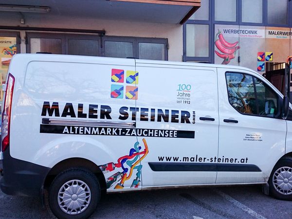 Maler Steiner Altenmarkt - Ford mit Digitaldruck auf Autohochleistungsfolie beschriftet