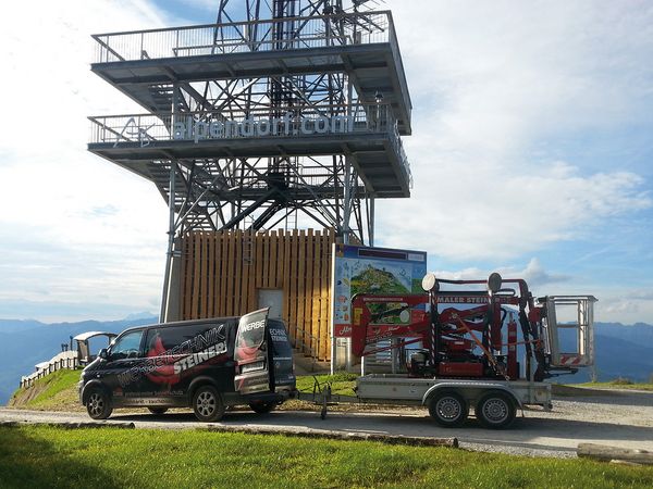 Bergbahnen Alpendorf Beschriftung Sendemast  St Johann Pongau