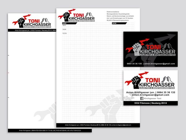 Kirchgasser Toni Filzmoos - Briefpapier, Visitenkarten, Bloecke