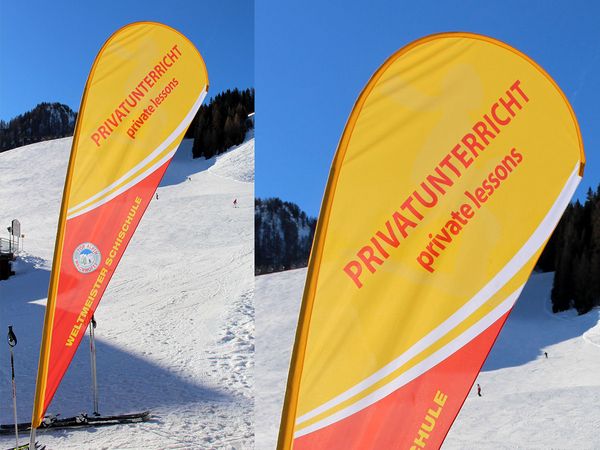 Skischule Walchhofer Zauchensee - Beachflag Tropfenform