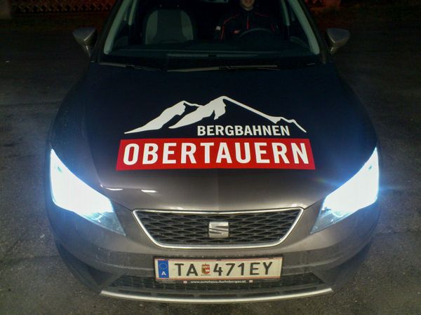 Bergbahnen Obertauern - Seat-Beschriftung Logo geplottet aus gegossenen Hochleistungsfolien