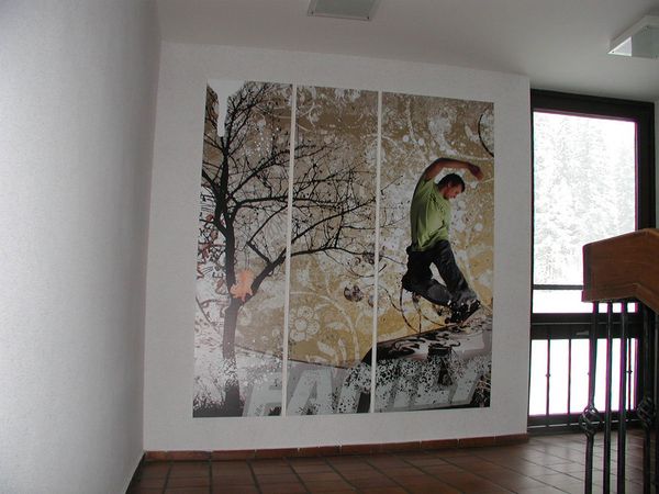 Skischulheim - Keilrahmenbild 3-teilig