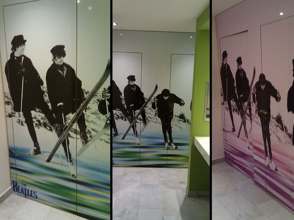 Luerzer Hotel Obertauern - WC-Tueren beschriftet mit Digitaldruck auf Hochleistungsfolien