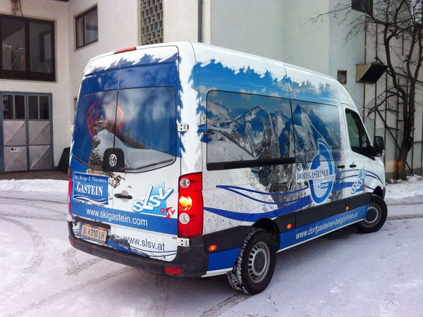 Bergbahnen Gastein Dorfgastein - SLSV VW-Crafter vollfoliert mit bedruckter Autohochleistungsfolie