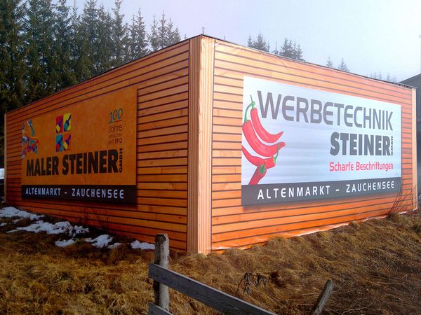 Werbetechnik & Malerei Steiner - Containerbespannung mit Vinylplanen