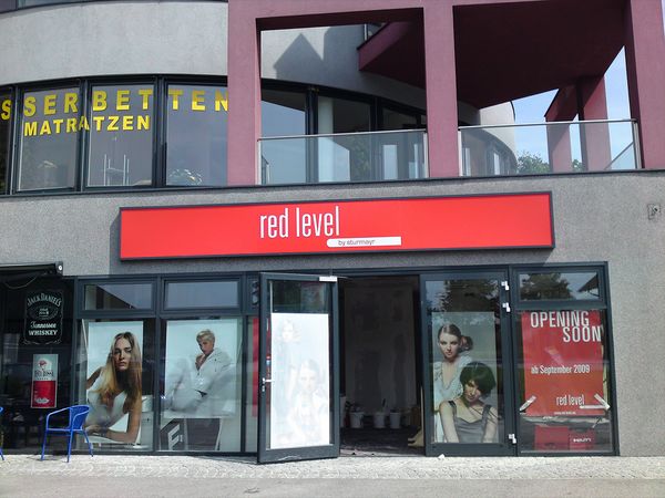 Red Level - Leuchtkasten mit bedruckter Plexiabdeckung