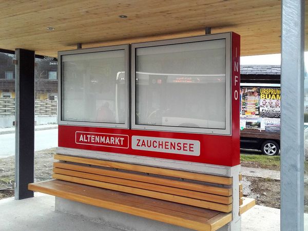 Gemeinde Altenmarkt - Beschriftung Infokaesten Bushaltestellen (1)