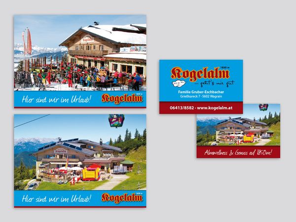 Kogelalm Wagrain - Visitenkarten und Postkarten