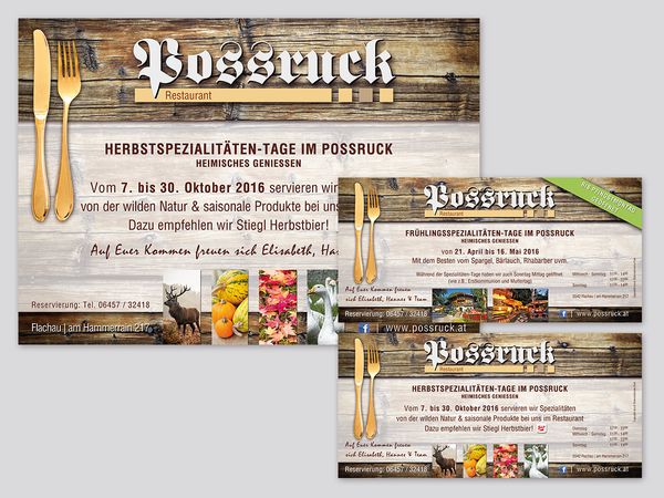 Possruck Restaurant Flachau - Flyer