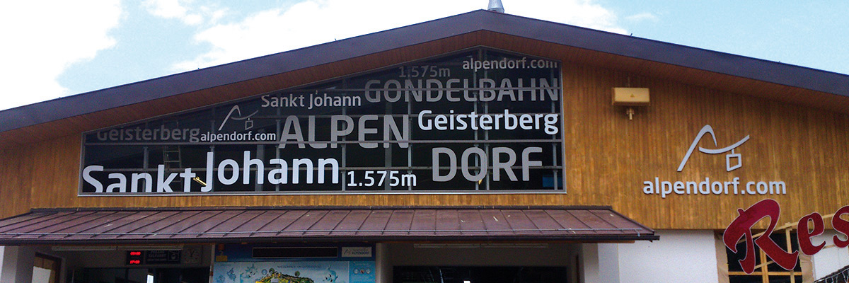 Bergbahnen Alpendorf Stationsbeschriftung St  Johann Pongau Geisterberg