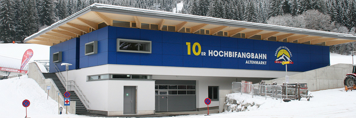 Bergbahnen Altenmarkt-Radstadt Stationsbeschriftung Hochbifang